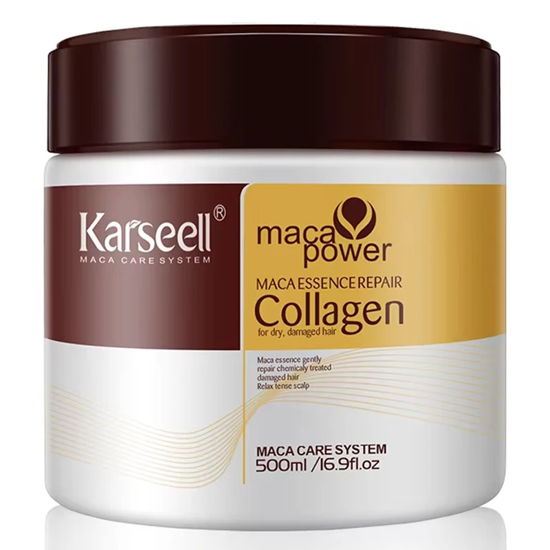 Karseell Collagen Hair Mask 16.90 fl.oz 500ml Deep Repair Essence Repair Collagen for Dry Damaged Hair All Hair Type