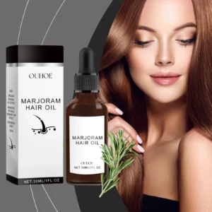 OUHOE Marjoram Hair Oil Deeply Nourish Stimulate Scalp and Promote Healthy Hair Growth Helps Reduce Hair Loss & Breakage